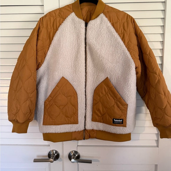 Timberland reversible bomber jacket. Like new! Non-smoking home. - Picture 4 of 5
